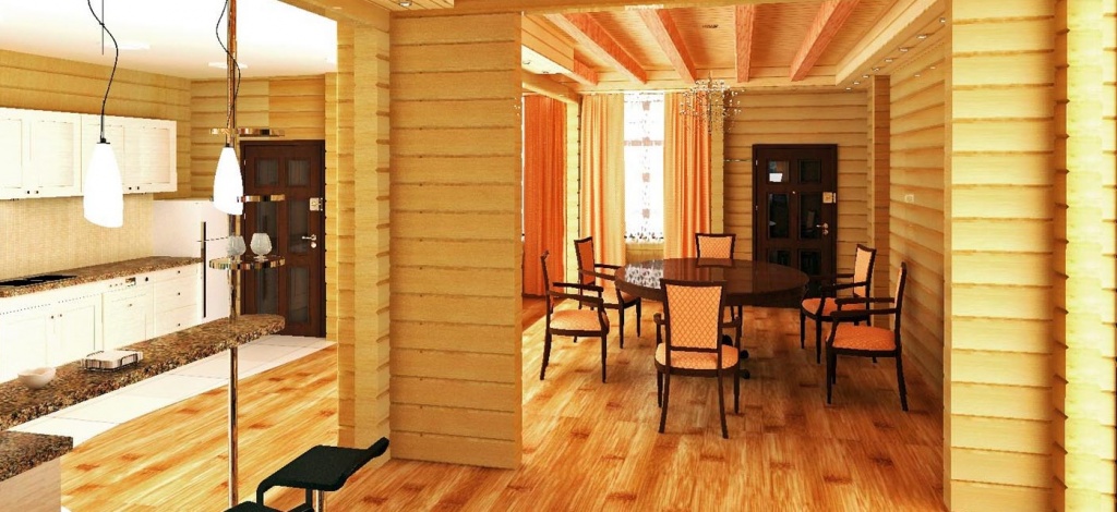 Варианты внешней и внутренней отделки деревянного дома